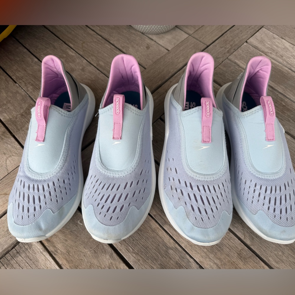 Speedo Light Blue and Pink Slip-On Water Shoes
